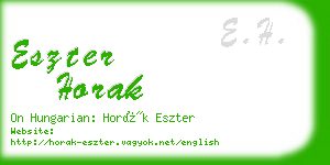 eszter horak business card